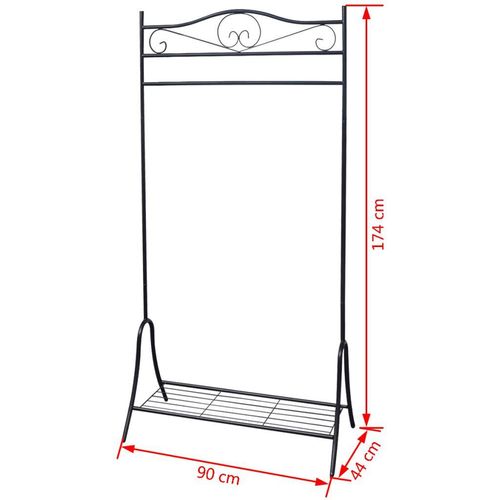 Stalak za Odjeću Crni Metalni slika 2