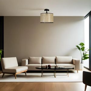 Petek Abajurlu Plafonyer Avize GoldBlack Chandelier