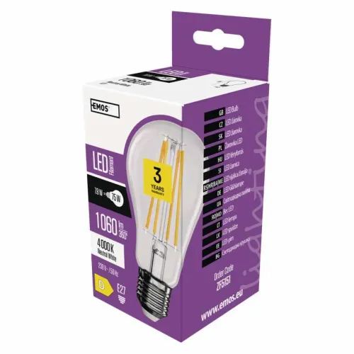 Led sijalica Filament A60 7,8W 1060lm E27 NW Emos ZF5151 slika 1