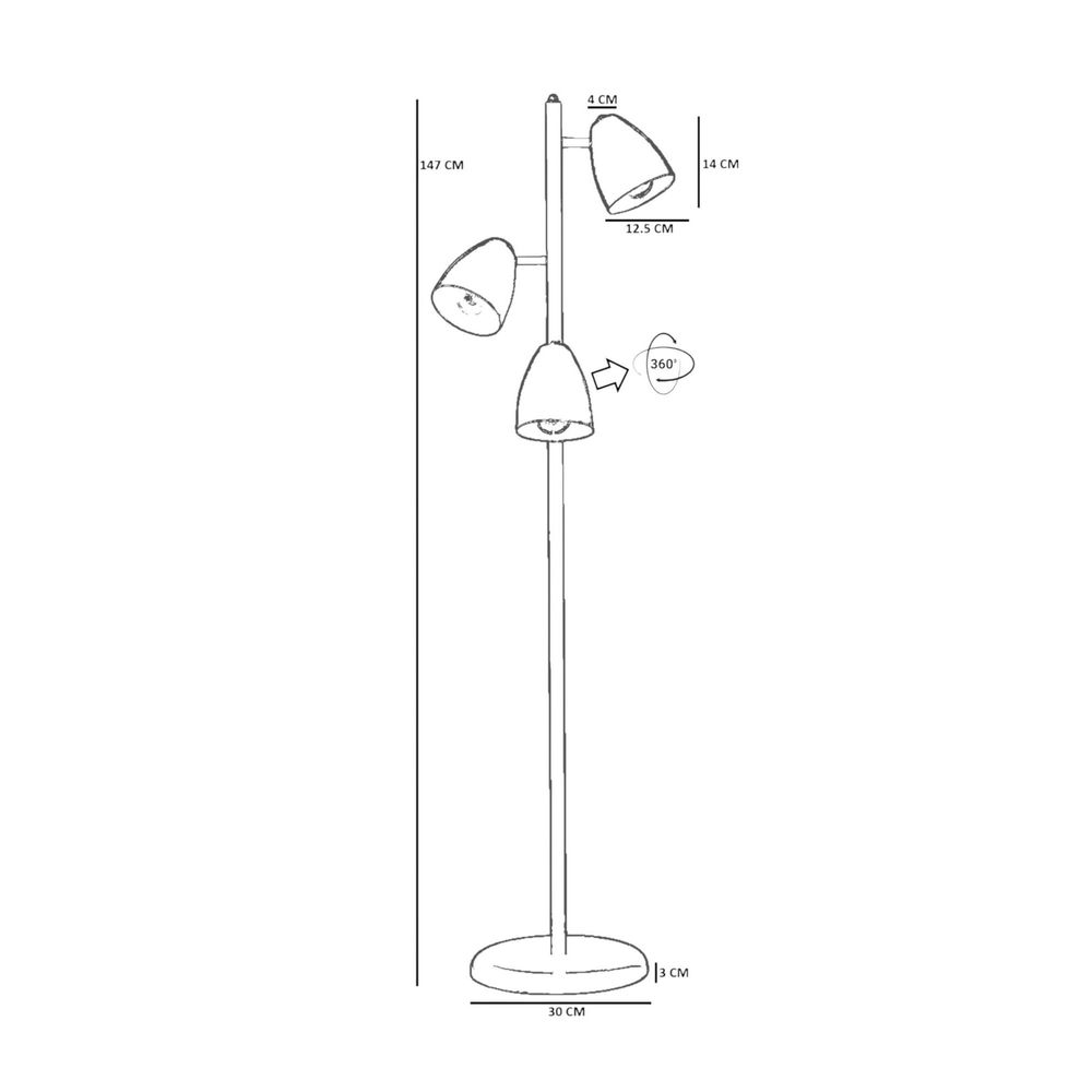 Opviq Podna lampa 071, narančasta slika 6
