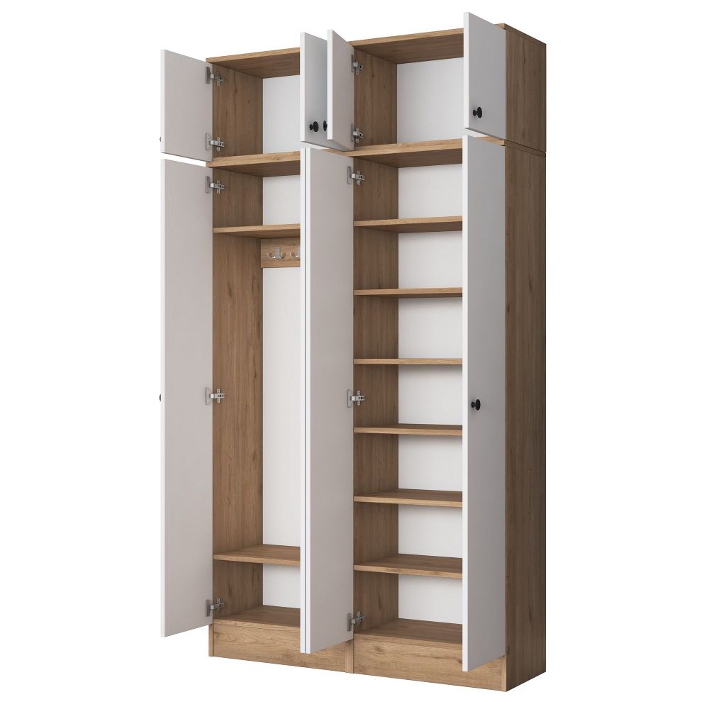 Hall stand EA146 - 3883, boja / nijanse orah, bijela slika 9