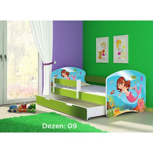 Deciji krevet ACMA II 180x80 F + dusek 6 cm GREEN9 slika 1