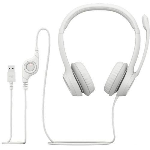 Sl. Sa mikrofonom Logitech H390 ClearChat Comfort USB Headset White slika 1