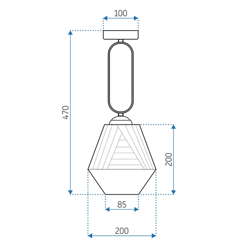 TOOLIGHT Viseća svjetiljka APP1025-1CP slika 2