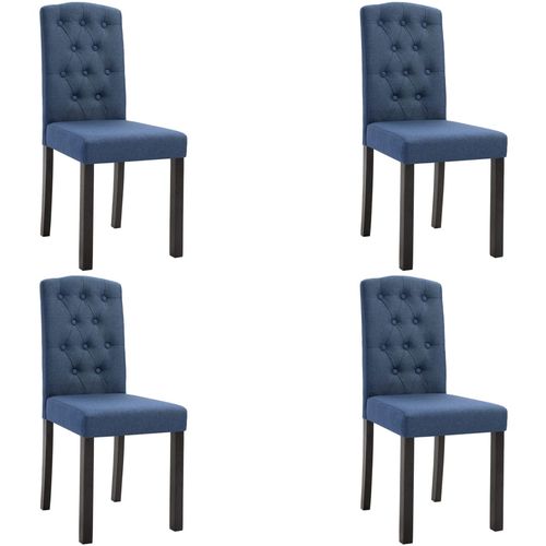 Blagovaonske stolice od tkanine 4 kom plave slika 11
