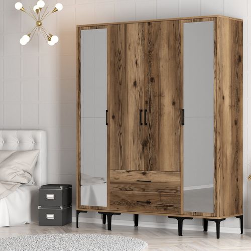 Kumsal RTR - Walnut Walnut Wardrobe slika 3