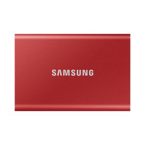 Samsung MU-PC2T0R/WW Portable SSD 2TB, T7, USB 3.2 Gen.2 (10Gbps), [Sequential Read/Write : Up to 1,050MB/sec /Up to 1,000 MB/sec], Red