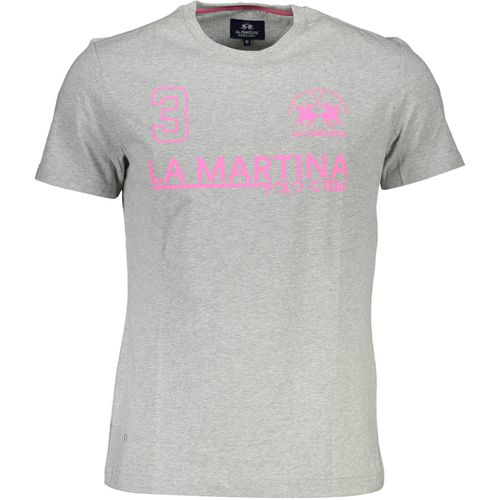 LA MARTINA T-SHIRT SHORT SLEEVE MAN GRAY slika 1