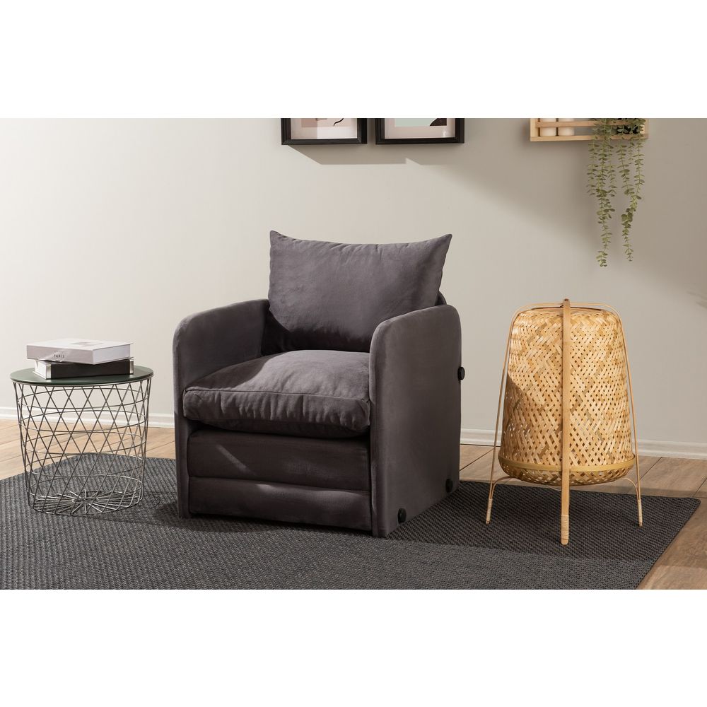 Saga Single - Siva 1-Mjesta Sofa-Krevet slika 1