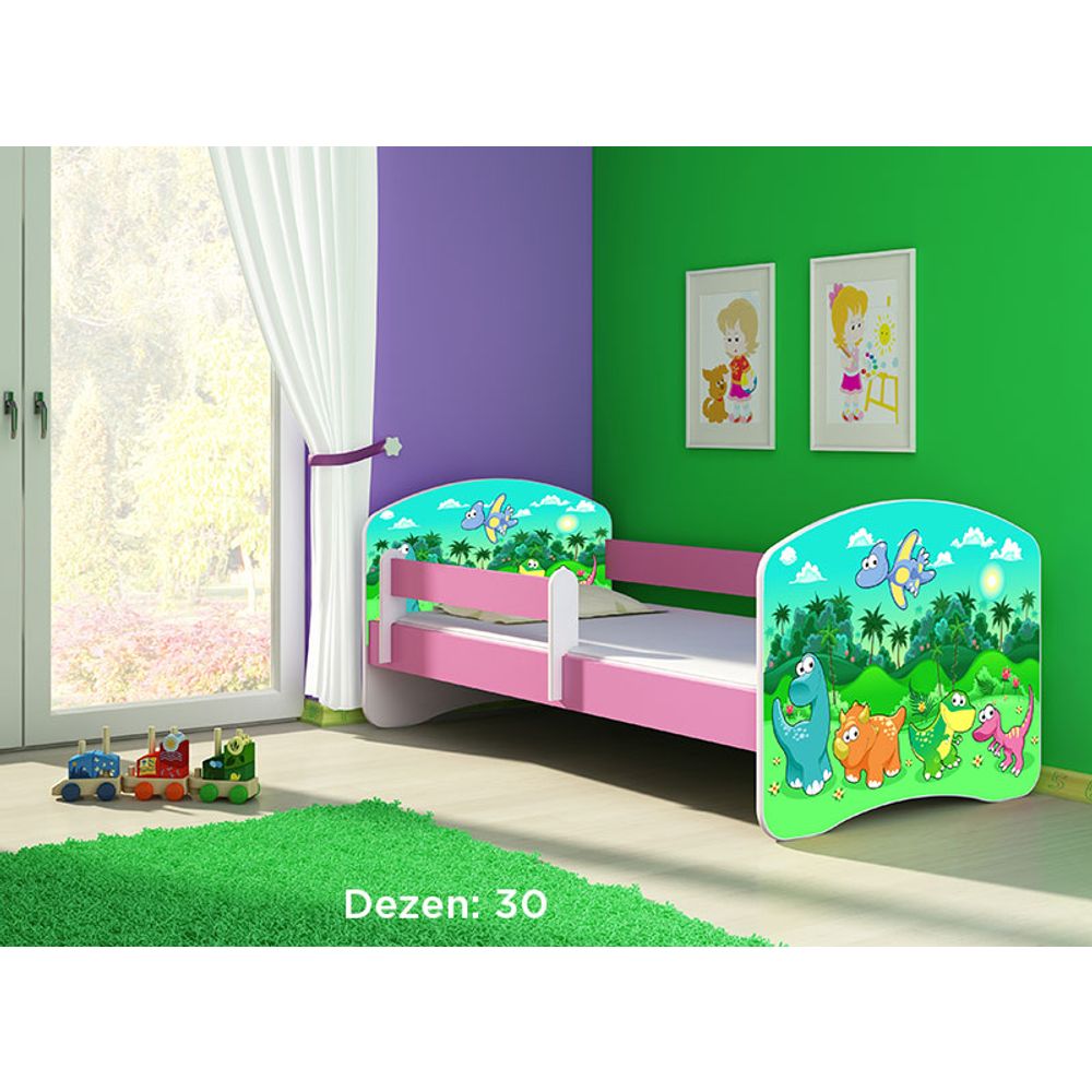 ACMA Dječiji krevet Acma II Pink - 140x70cm - Dezen 30 slika 2
