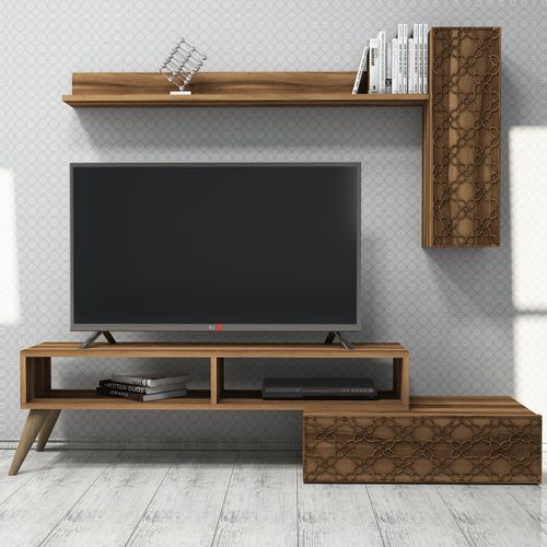 Woody Fashion TV jedinica, Planet - Walnut, Walnut slika 4