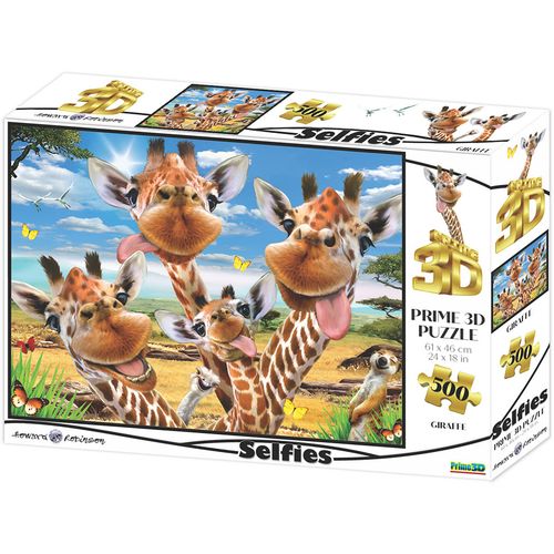 Puzzle 3D - Žirafe 500 kom 61x46cm selfie slika 1