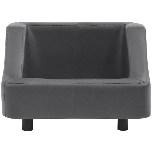 Sofa za pse siva 67 x 52 x 40 cm od umjetne kože slika 44