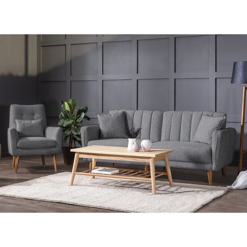 Atelier Del Sofa Aqua-TKM04-94216 Tamno siva garnitura kauča na razvlačenje slika 1