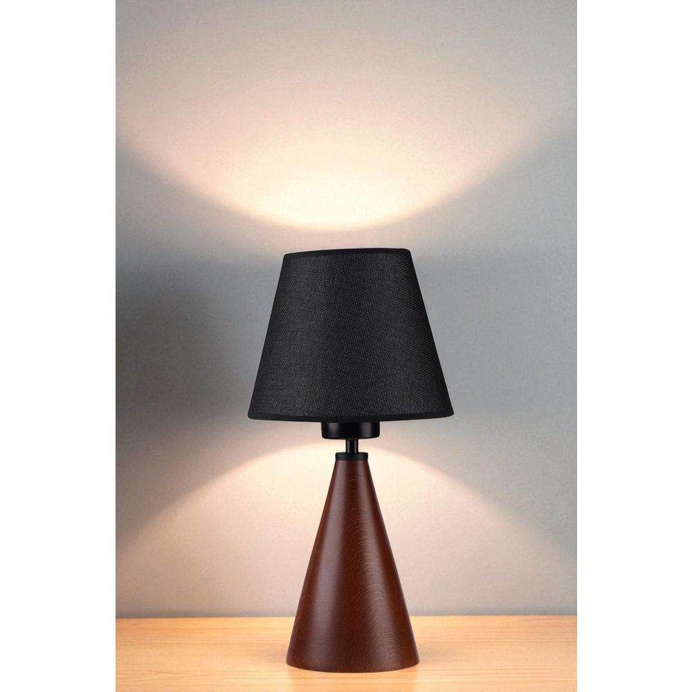 Opviq Stolna lampa 804, crna, orah slika 1