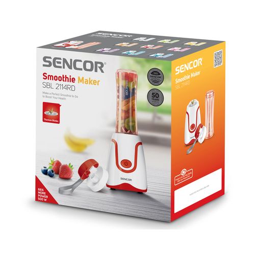 Sencor SBL 2114RD Blender, 500 W, Crveno-beli slika 5