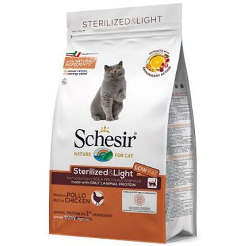 Schesir Dry Cat Sterilized and Light Piletina 1.5kg slika 1