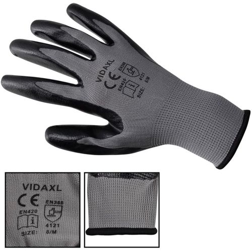 Radne rukavice Nitril 24 Para Sivo-Crne Veličina 9/ L slika 11