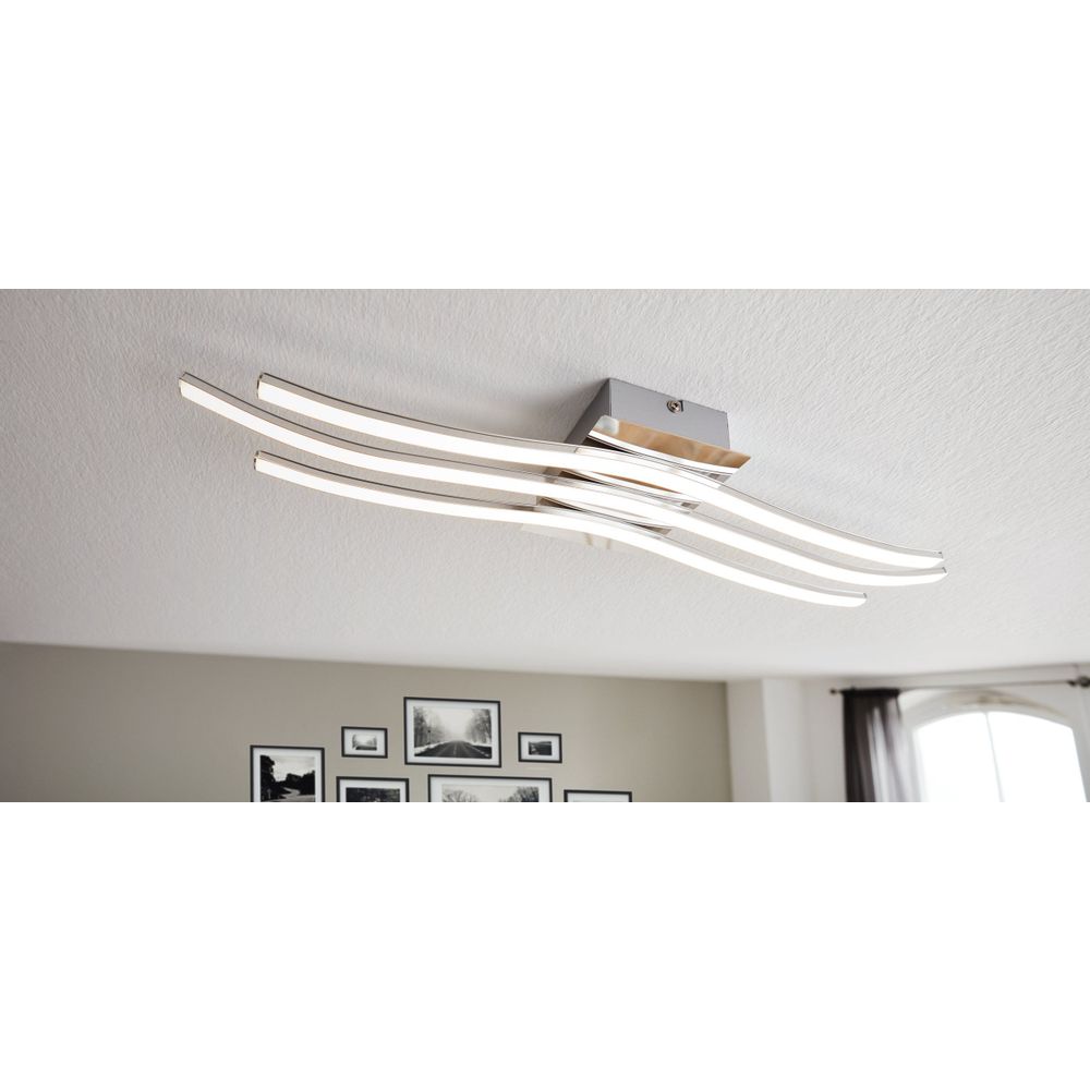 Eglo Roncade zidna/stropna LED lampa, 26W, D 650 mm, aluminij/krom bijela slika 8