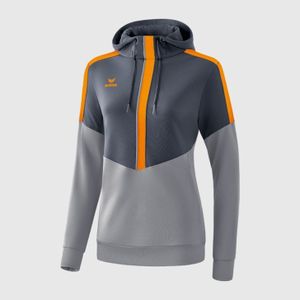 Ženska Hoodie Erima Squad u Bojama Slate Grey/Monument Grey/New Orange