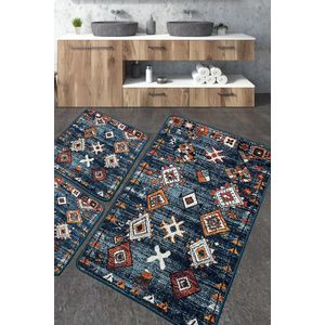 Ressal Multicolor Bathmat Set (3 Pieces)