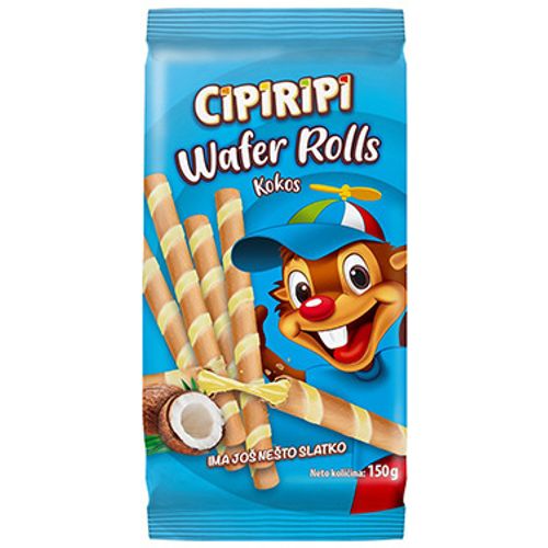 CIPIRIPI wafer rolls kokos 150g slika 1