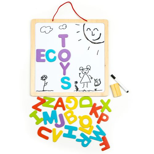 EcoToys 3u1 edukativna ploča s magnetnim slovima slika 2