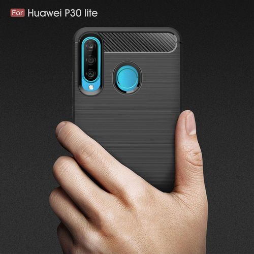 Techsuit Carbon Silicone maska za Huawei P30 lite / P30 lite New Edition – crna slika 2