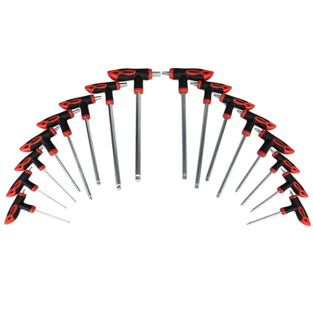 WEBER set torx i imbus ključeva sa T ručkom u PVC kovčegu, 16 komada slika 3