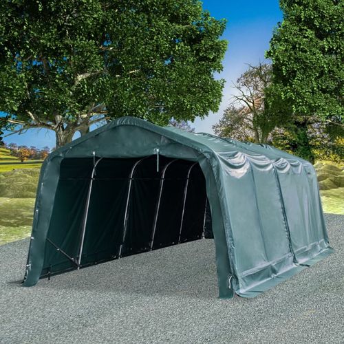 Uklonjivi šator za stoku PVC 550 g/m² 3,3 x 8 m tamnozeleni slika 20