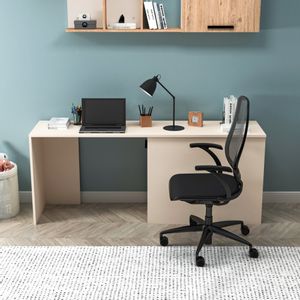 Newra - Atlantic Pine, Beige Atlantic PineBeige Study Desk