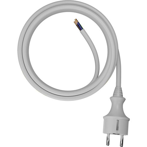 AWTools kabel s utikačem 5m 2x1,5 bijeli H05VV-F slika 2