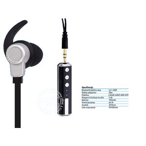 Xwave MX150 black-silver Bluetooth slušalice stereo sa mikrofonom i bazom