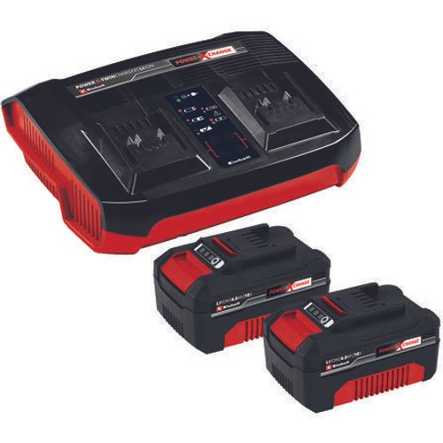 Einhell Punjač baterija PXC Twincharger Kit 2x4.0 Ah baterije + punjač, dva mjesta za punjenje slika 1