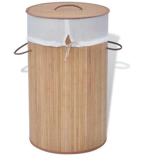 242723 Bamboo Laundry Bin Round Natural slika 22