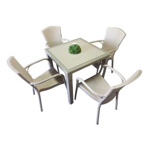 Tilia Baštenski Set Royal Coffee, sto i 4 stolice, 80X80