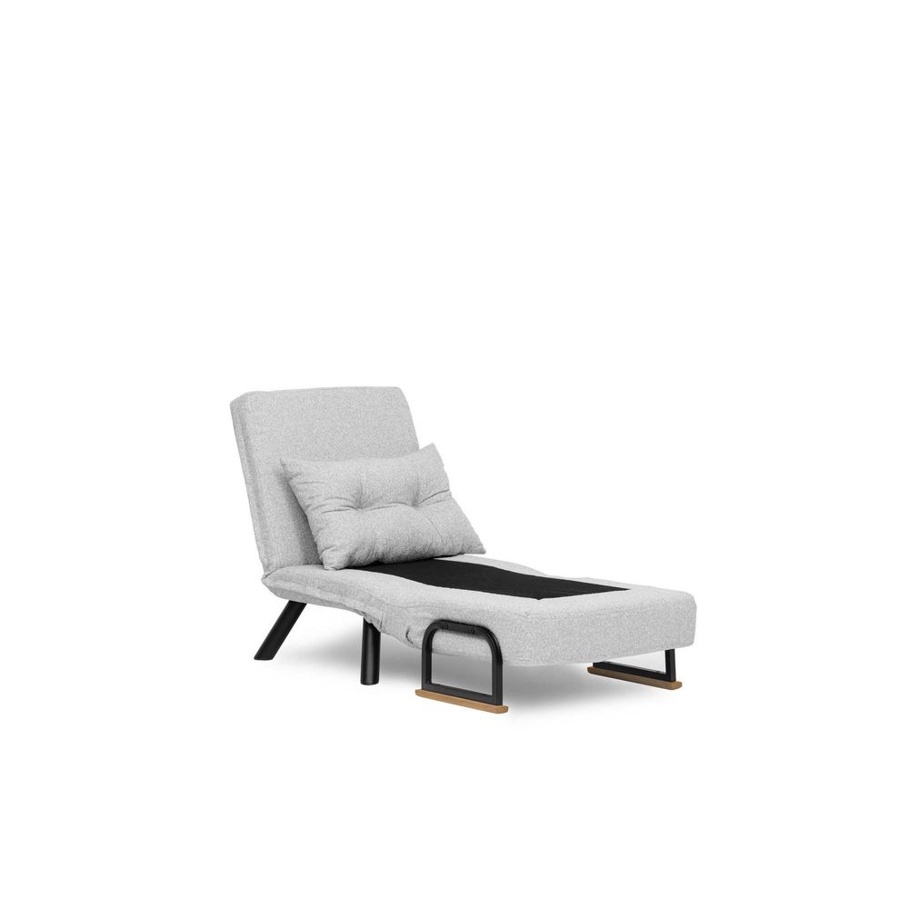 Sando Single - Siva Sofa na Razvlačenje od Teddy Tkanine slika 11