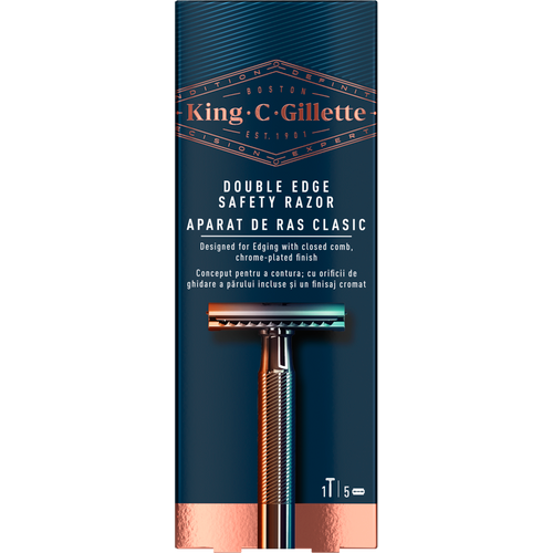King C. Gillette Double Edge brijač + 5 dopuna slika 1