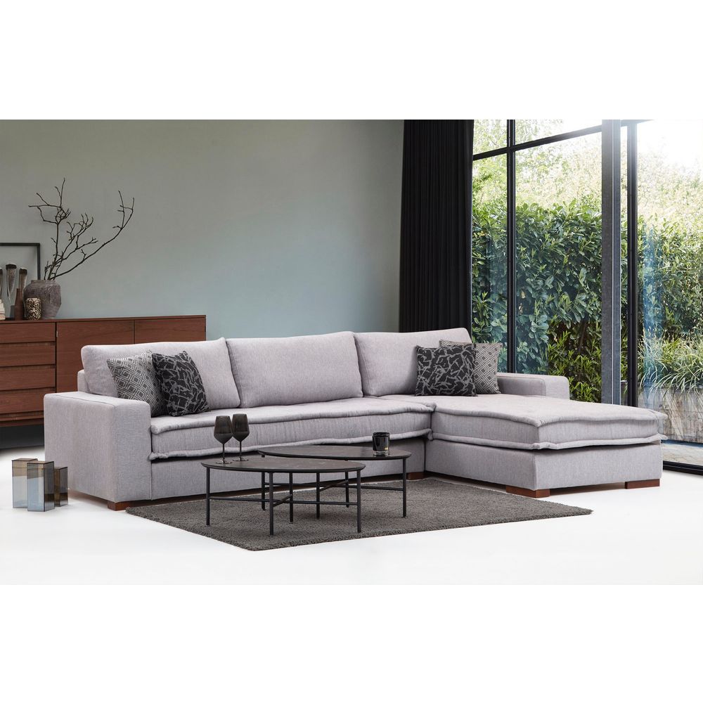 Lena Kutna Sofa Desna (L3+Chl) - Svijetlo Siva slika 1