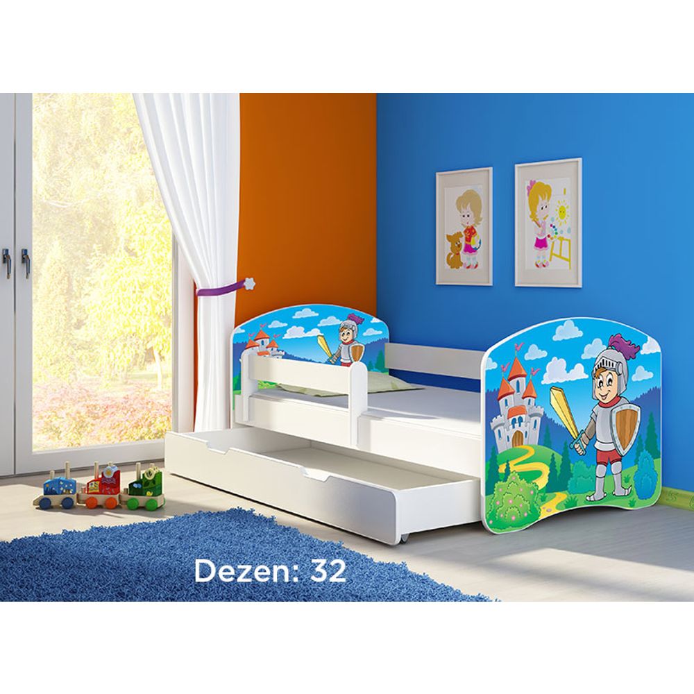 ACMA Dječiji krevet Acma II sa ladicom White - 160x80cm - Dezen 32 slika 2