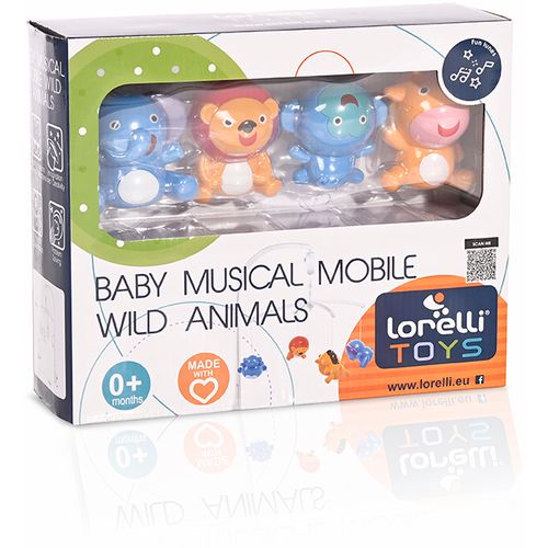 LORELLI WILD ANIMALS Muzički Vrtuljak (0mj+) slika 3