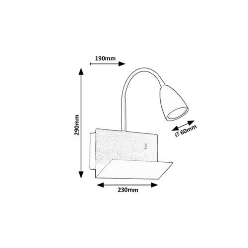 Rabalux Tacito zidna lampa 71090 slika 4