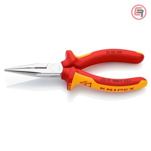 Knipex Kliješta Poluokrugla Špicasta Ravna 160mm 1000V – 25 06 160