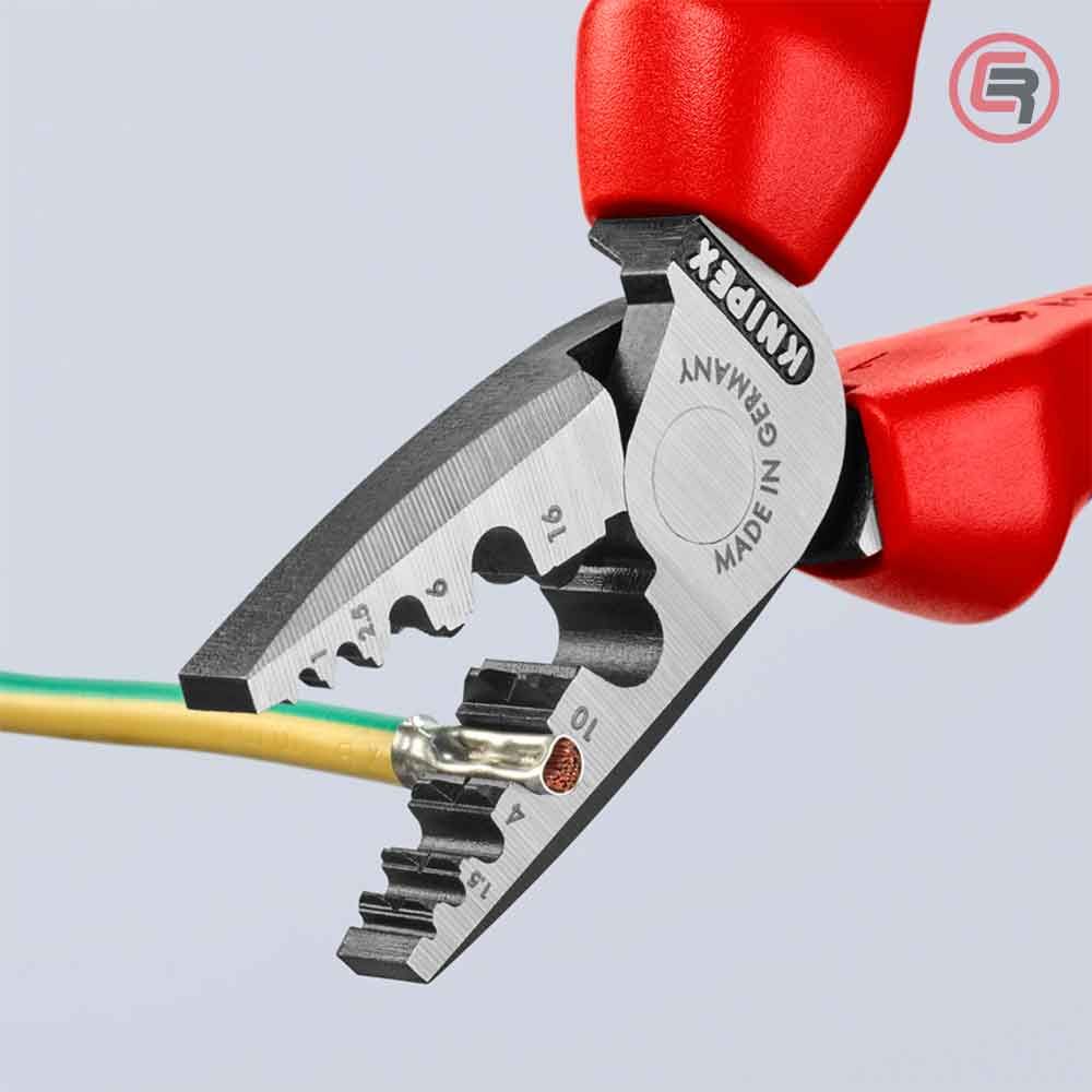 Knipex Kliješta Za Krimpanje - Stiskanje Završnih Čahura 0,25-16mm2 - 97 72 180 slika 4