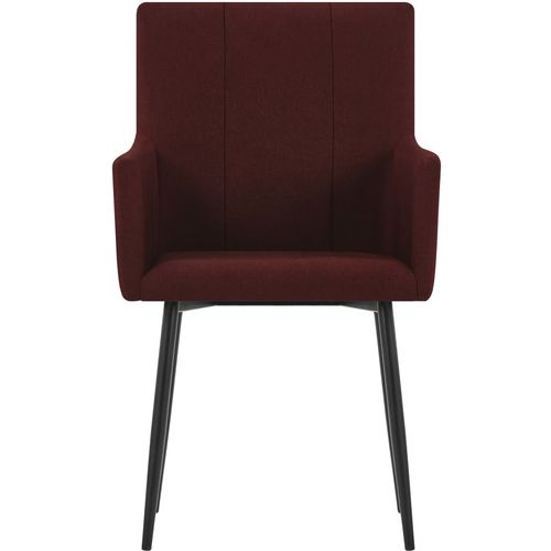 Blagovaonske stolice od tkanine 4 kom crvena boja vina slika 19