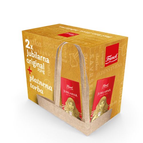 Franck jubilarna kava original  2 x 250 g + torba slika 1