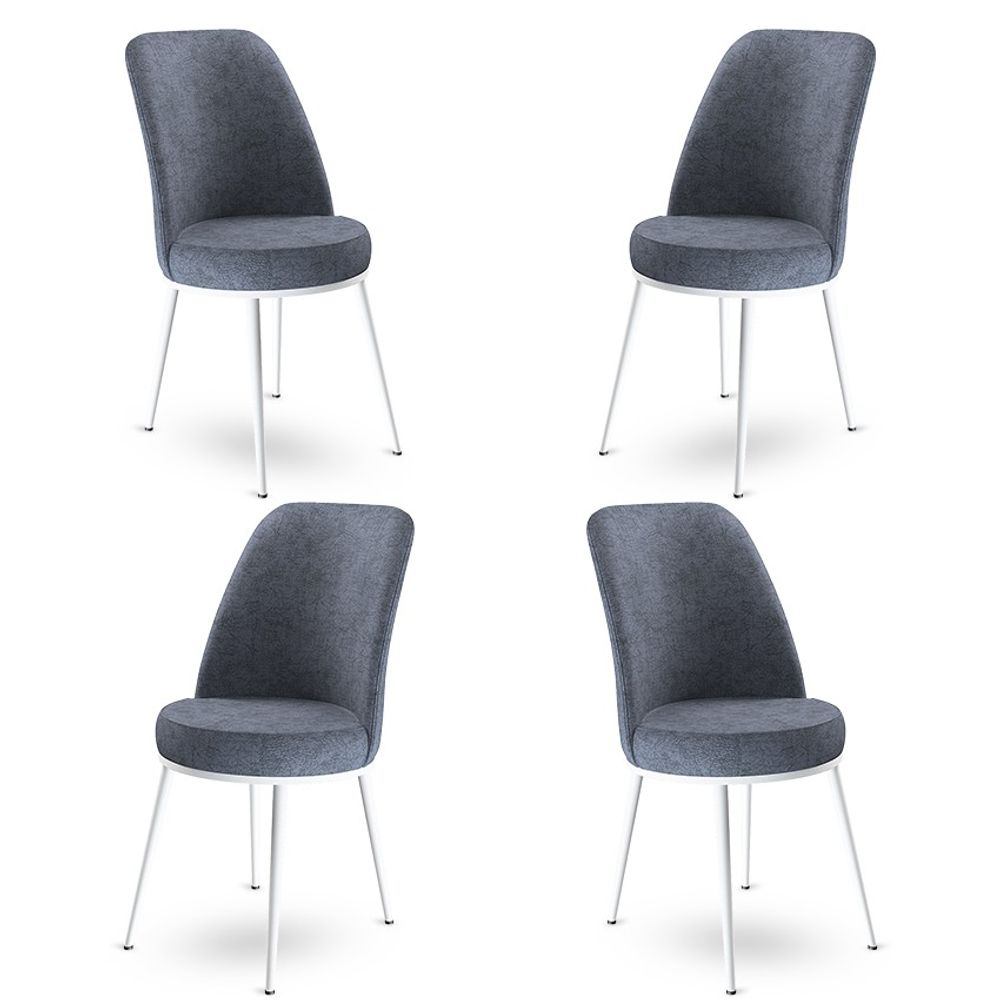 Dexa - Fume, Bijeli Set Stolica (4 Komada) slika 1