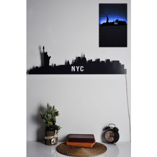 Wallity Dekorativna led rasvjeta NYC Skyline - plavo slika 1