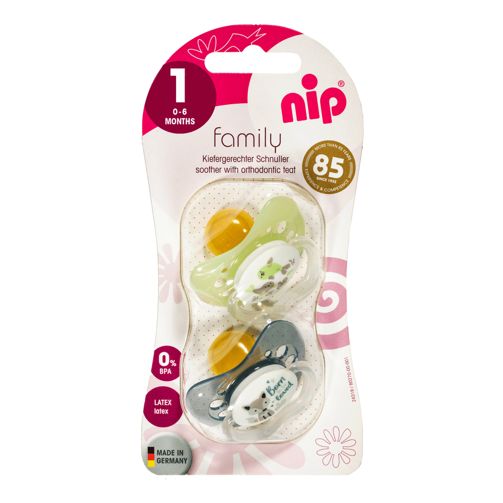 nip® Duda varalica Family 0-6mj (veličina 1) - Latex, 2kom Zelena, Plava slika 3