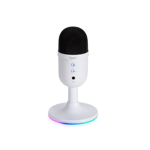 MARVO MIC-06 WH WIRED MICROPHONE RGB WHITE slika 4